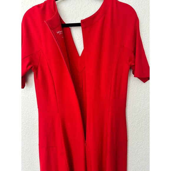 Soft Surroundings Red Swing Time V Neck Maxi Dress Size 6 - Picture 8 of 11